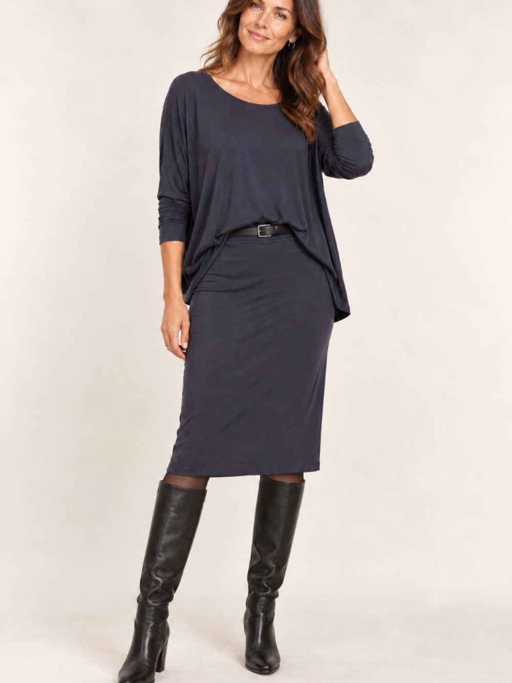 AYRTIGHT Two-Piece Top & Midi Skirt Set S/L Made in Canada